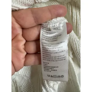 Anthropologie Pilcro Cream Cable Knit Patchwork Sweater Small OB1216993 thumbnail 4