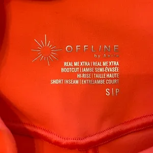 Aerie Coral Pink Flare Leggings thumbnail 4