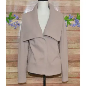 J. Crew Tan Open Shawl Collar Front Wool Cashmere Blend Cardigan Sweater Size M thumbnail 5