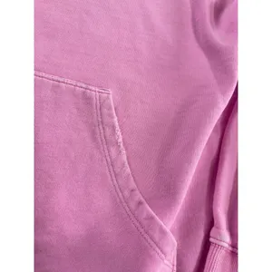 Kut from the Kloth Aliena Hoodie Neon Pink Distressed Cotton Pullover Large thumbnail 4