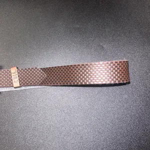 Chic Brown Textured Faux Leather Adjustable Belt Women's Size 8 thumbnail 3