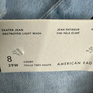 American Eagle super high waist skater jeans 4066 size 8 short thumbnail 7
