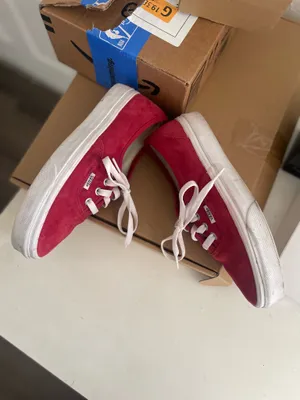 Vans Custom Authentic Suede Red thumbnail 5