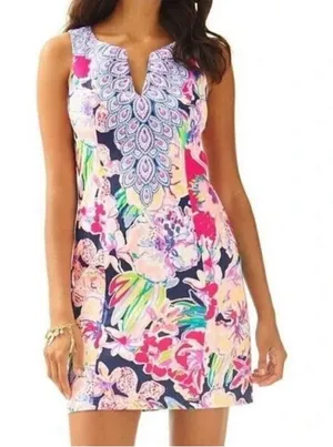 Lilly Pulitzer Fallon Shift Dress, Size 6 Tipping Point Floral EUC thumbnail 1