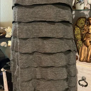 Max studio tiered dress gray women’s size L long thumbnail 5