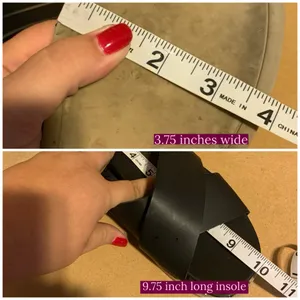 Dolce Vita "Gracy" Black Faux Leather Slide On Espadrille Sandals (7.5) thumbnail 11