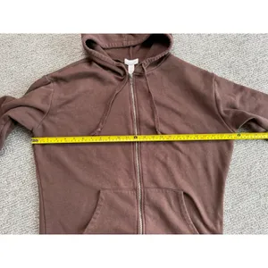 Full Tilt Womens Brown Zip Up Hoodie Fleece‎ Sweatshirt Chocolate Brown Size M thumbnail 4