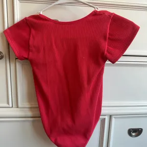 Urban Outfitters Red Ribbed Bodysuit thumbnail 1