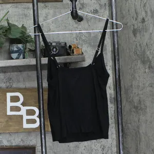NEW State Of Day Womens Fluid-Knit Pajama Cami Top 100189719MS Black XS thumbnail 2