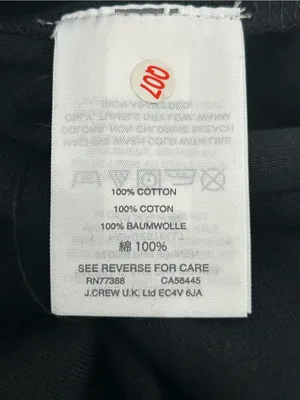 J. Crew Black Perfect Fit Short Sleeve Tee Shirt Size Large Style G1438 NWT thumbnail 5