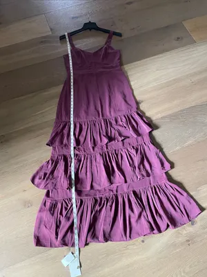 NWT Abercrombie & Fitch Ruffle Tiered Maxi Dress Size Medium Tall thumbnail 15