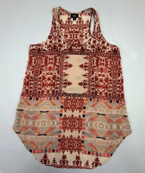 Mossimo Women's Bohemian Patterned Sleeveless Racerback Tank Top thumbnail 1
