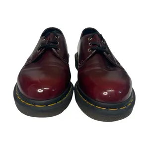 Dr Martens Oxford Shoes Womens 5 Red Oxblood Vegan Derby AirWair Goth Chunky thumbnail 8