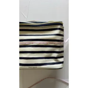 Kate Spade Womens Lunch Tote Bag Navy Cream Striped Insulated Zip Travel Cooler thumbnail 7