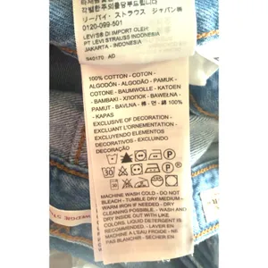 Levi’s Premium Wedgie Straight Jeans W26 L26 Blue Distressed Raw Hem Button Fly thumbnail 11