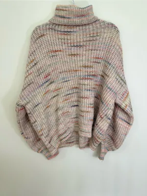FATE Cozy Multicolor Turtleneck Knit Sweater - Women Size thumbnail 2