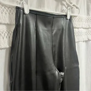 Abercrombie & Fitch Vegan Leather Flare Split Leg Pant - Extra Small Short thumbnail 6