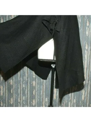Madden NYC Black Poncho Style Sweater Oversized One Size Lagenlook Grunge Casual thumbnail 8