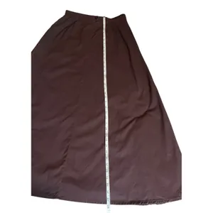 Vintage 90s Y2K Whimsigoth Brown Embroidered A-Line Maxi Skirt Cottagecore Sz 10 thumbnail 7