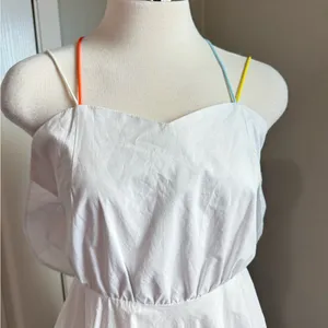 Minusey Luxurious White Cross-Strap Open Back Dress‎ thumbnail 9