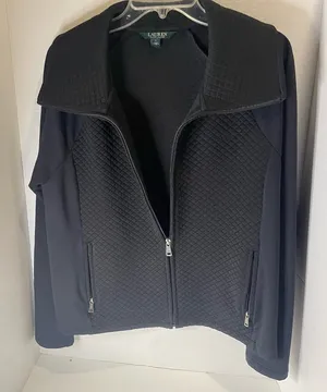 Ralph Lauren Black Quilted Bomber Jacket thumbnail 1