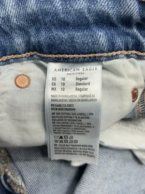 American Eagle High Rise Flare womens sz 10 medium wash denim jeans 33x29 thumbnail 6