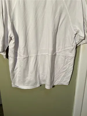 Factory QX Women’s Size Medium T-Shirt White Crewneck Half Sleeve Athletic Loose thumbnail 7