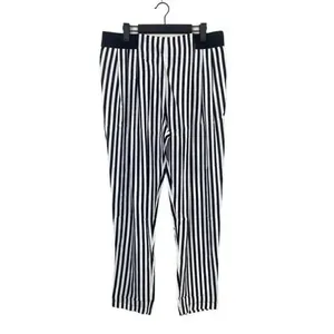 NWT Sans Souci Striped Lightweight Satin Feel Trouser Ankle Pant XL Black White thumbnail 10