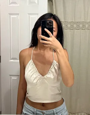 Motel Satin Halter Top thumbnail 1