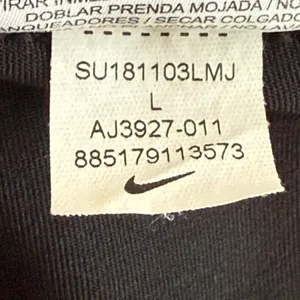 Nike Black Dri-Fit Performance Logo Waistband Leggings Black White Size Large thumbnail 12