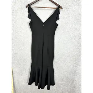 Lulus Midi Dress Womens Small Black Sleeveless Ruffle Dark Feminine Lolita‎ Boho thumbnail 2
