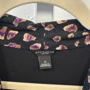 Ann Taylor Sleeveless Cowl Neck Leopard Print Sheath Dress Purple Black Small thumbnail 8