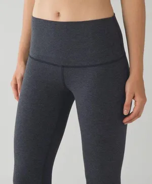Lululemon Vintage Wunder Under Pant (Roll Down) - Heathered Black - 2 thumbnail 2