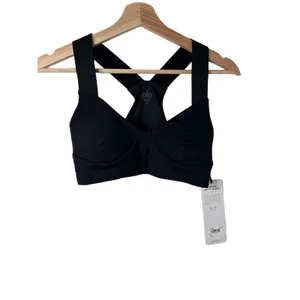 Alo Yoga AIRBRUSH REV IT UP BRA Black NWT XS thumbnail 3