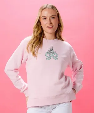 DISNEY Cinderella Castle Pullover Sweatshirt Walt Disney World in Pink Large NWT thumbnail 1