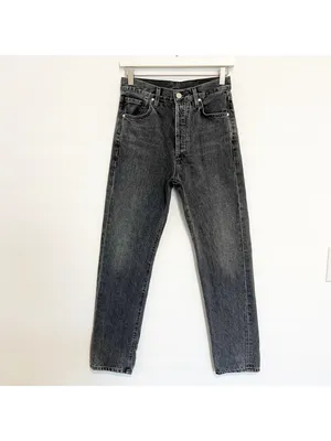Goldsign‎ Benefit Jeans Size 24 Gray High Rise Straight Rigid Old Money Minimal thumbnail 3