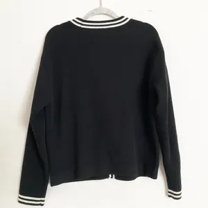Alo Yoga Tennis Club Sweater Knit Cardigan Black/Ivory M thumbnail 4