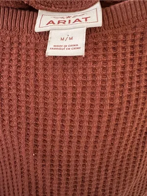 Ariat Rust Waffle Knit Long Sleeve Top thumbnail 2