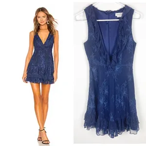 Lovers + Friends Maren‎ Mini Dress in Bright Navy, Size S thumbnail 2