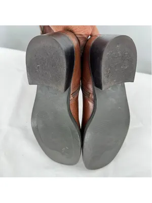 Brown Riding Boots Pebbled Genuine Leather 14 in Shaft Low Heel Civico 10 Sz 6.5 thumbnail 5