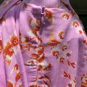 NEW Pink Floral Open Back Midi Dress S thumbnail 10