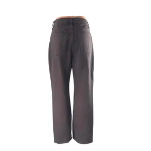 Abercrombie & Fitch The 90s Relaxed High Rise Brown Wide Leg Denim Jeans Size 28 thumbnail 3