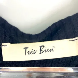 Tres Bien Ribbed Cropped Halter Tank Black‎ M thumbnail 6