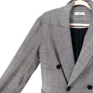 WAVERLY GREY Wool Blend Plaid Blazer‎ Grey Small Gray thumbnail 3