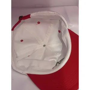 Cherry Embroidered Patch Brushed‎ Cotton Unstructured Baseball Cap White thumbnail 3
