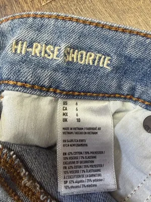 American Eagle Super Super Stretch Denim Jean Shorts Hi-Rise Shortie Women’s 6 thumbnail 6