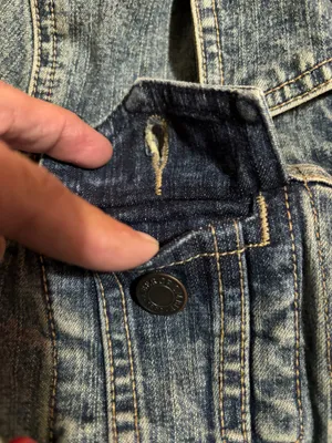 Vintage Abercrombie & Fitch dark washed vintage Jean jacket thumbnail 3