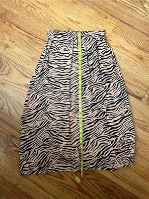 Tan and Black Zebra Print Midi Skirt thumbnail 7