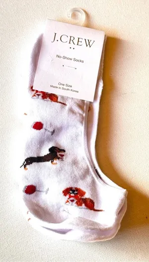 J.Crew Women's No Show Seasonal Theme Socks Sz OS NWT thumbnail 1