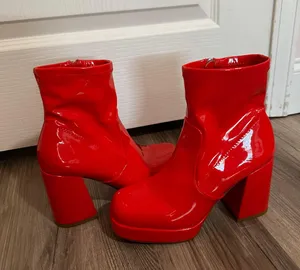 Steve Madden Red Booties thumbnail 2